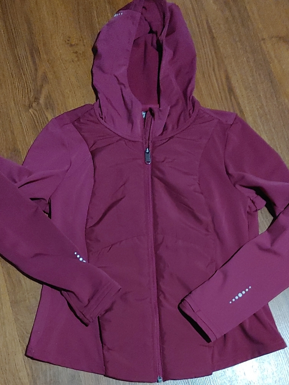 Tuff Athletics Women's Hooded Utility Jacket - Berry Plum Sz SM